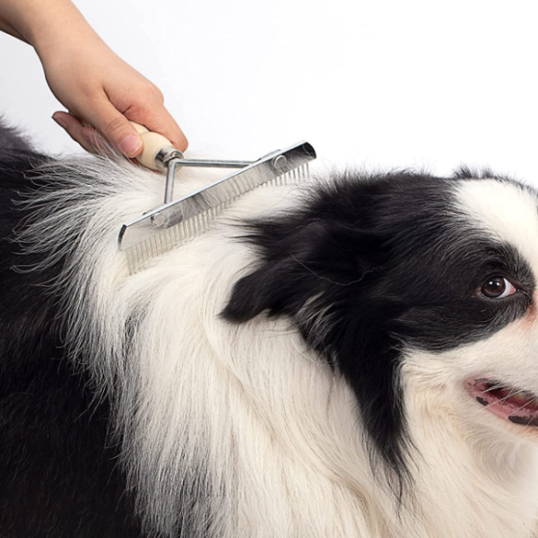 Long-Tooth Undercoat Rake For Long-Haired Pets