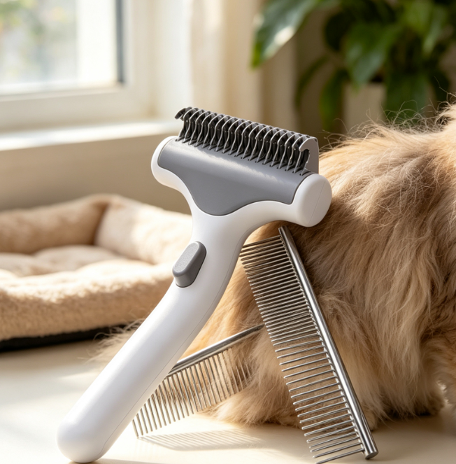 Metal-Tooth Undercoat Rake For Cats And Dogs - Image 2