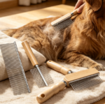 3-Piece Grooming Set (Rake And Comb) For Undercoat Removal