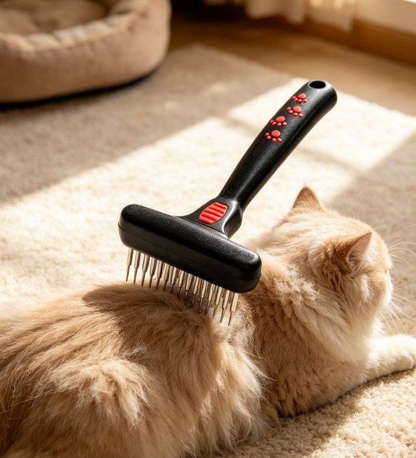 Spring-Tooth Pin Rake For Undercoat Removal