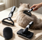 Self-Cleaning Slicker Brush And Bath Brush For Pets