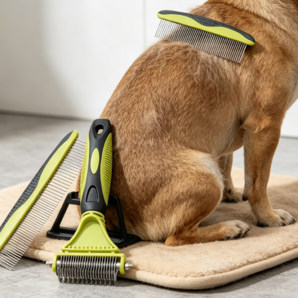 2-In-1 Grooming And Dematting Undercoat Rake