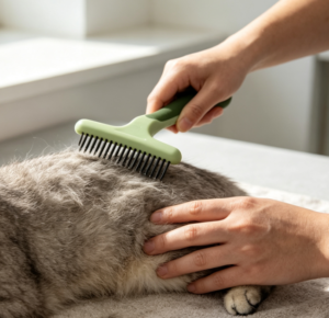 Single-Row Undercoat Rake For Pet Grooming