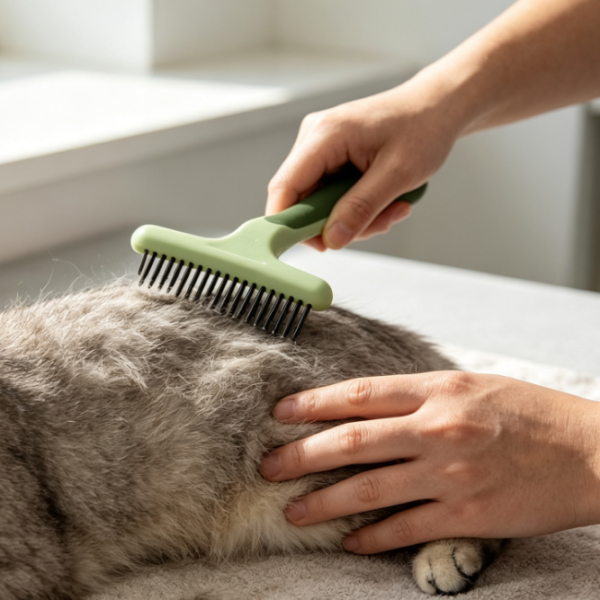 Single-Row Undercoat Rake For Pet Grooming