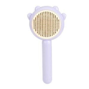 Self-Cleaning Loose Fur Brush With Fine-Tooth Comb And Storage Case