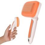 Self-Cleaning Loose Fur Brush For Cats, Dogs, And Young Pets