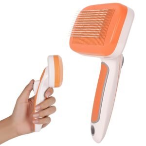 Self-Cleaning Loose Fur Brush For Cats, Dogs, And Young Pets
