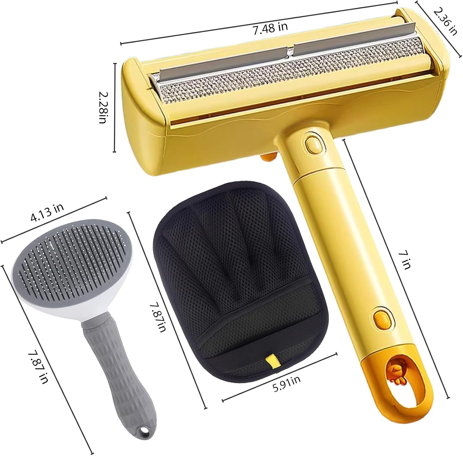 3-Piece Set: Roller Hair Remover And Self-Cleaning Brush - Image 2
