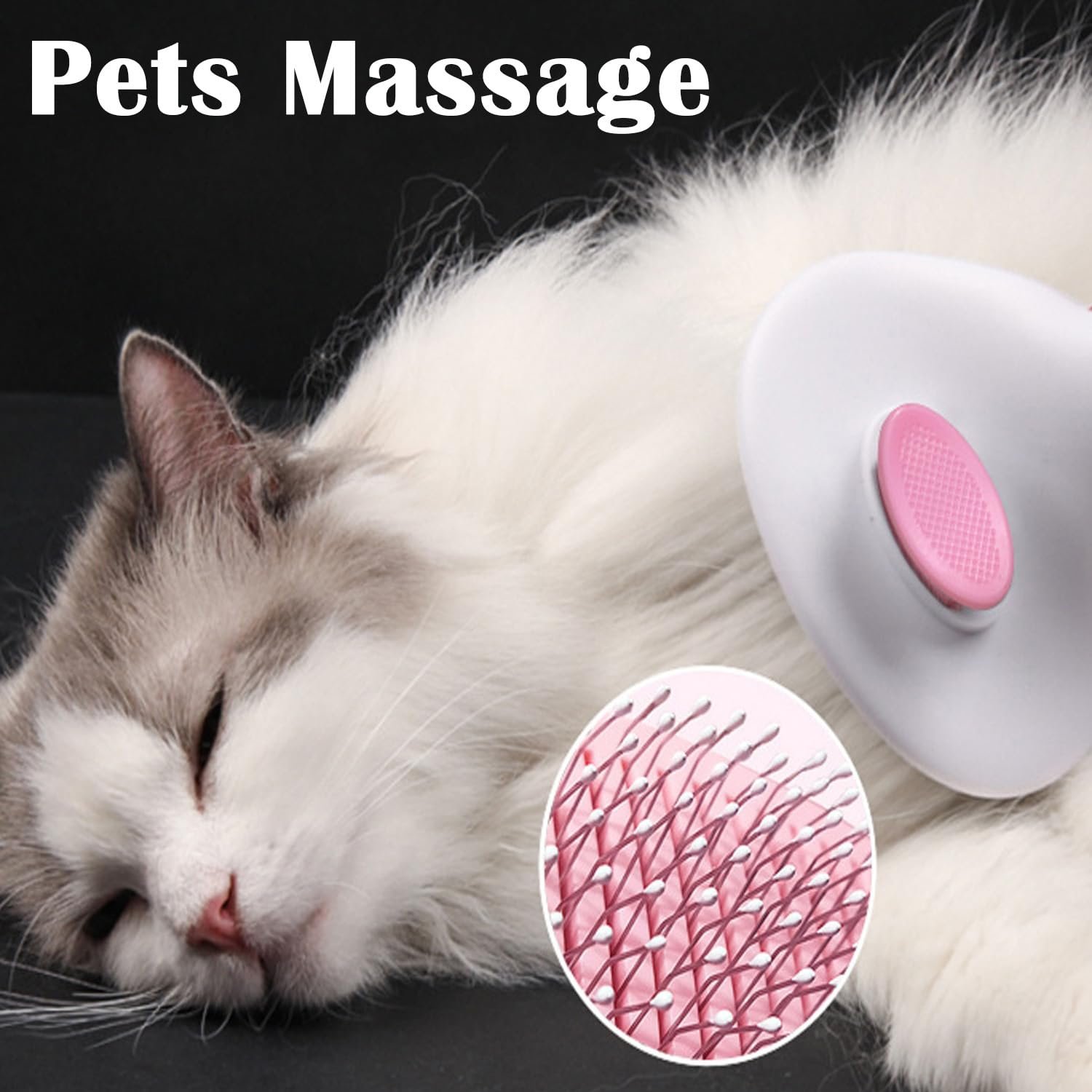 Self-Cleaning Slicker Brush With Gentle Massage Tips (Safe For Skin) - Image 2