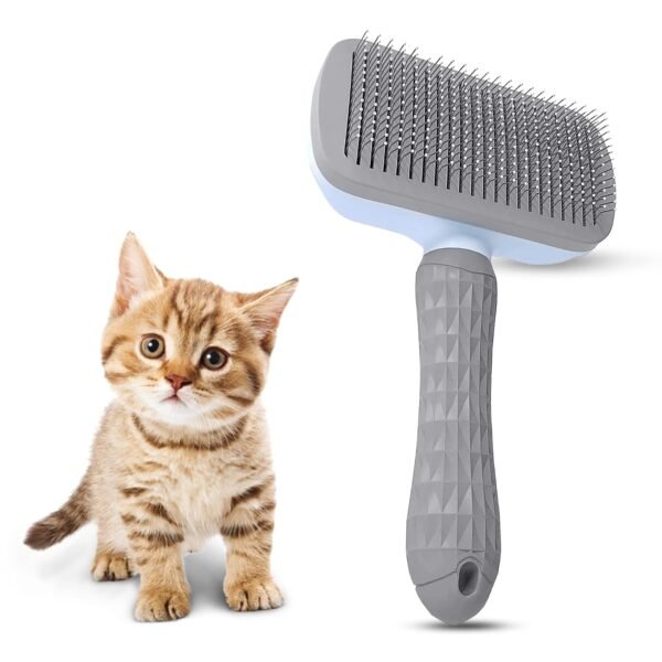 Self-Cleaning Loose Fur Brush For Long And Short-Haired Cats And Dogs