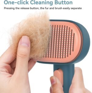 Self-Cleaning Grooming Brush For Massage And Loose Fur Removal (Long-Haired Cats)